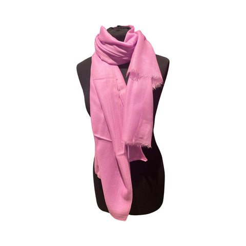 Pure Cashmere Scarf in Bright Pink, Finest Handwoven Cashmere Pashmina 200 x 70 cm, Stavia Sustainable Luxury
