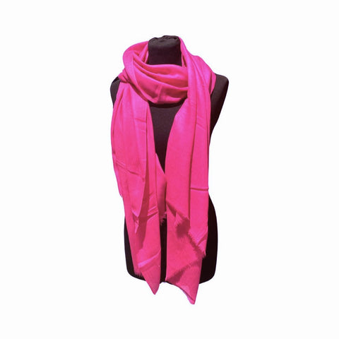 Pure Cashmere Scarf in Fuchsia  Pink, Finest Handwoven Cashmere Pashmina 200 x 70 cm, Stavia Sustainable Luxury