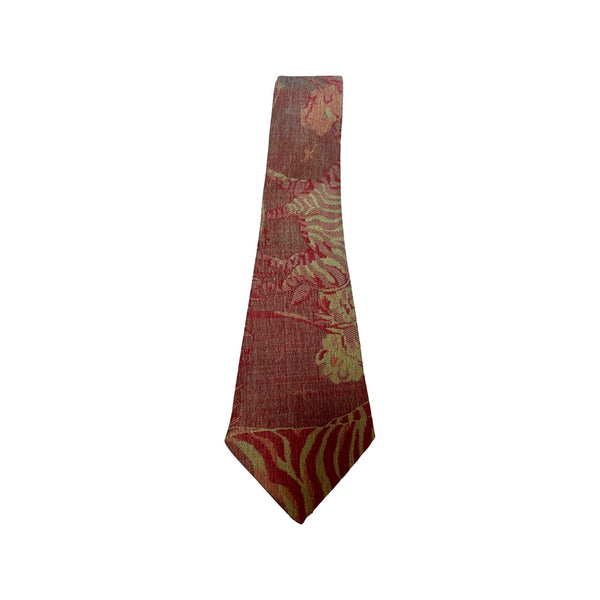 Handwoven Tie in Cashmere & Silk - 'Red Savannah'