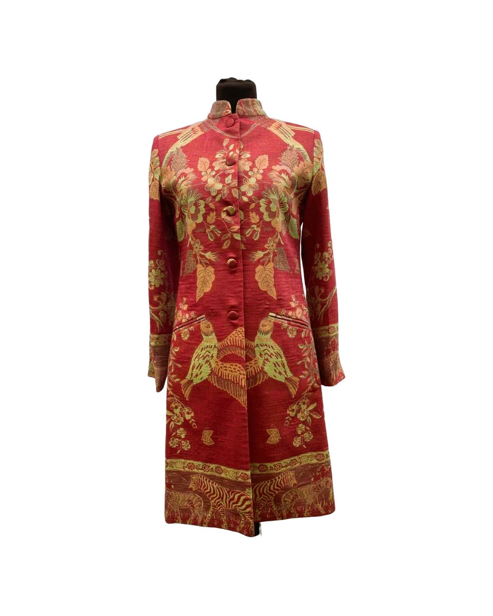 Longline hot sale silk jacket