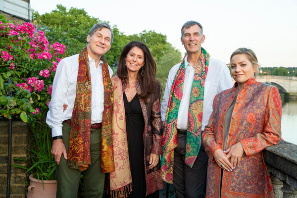 Pure vicuna scarf Kaleidoscope print, modelled by David