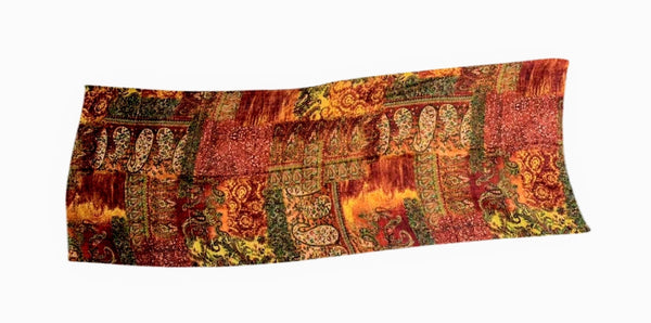 Pure Vicuña Scarf -  Henna Paisley - Finest Handwoven, Unisex