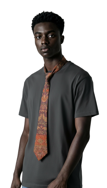 Handwoven Tie in Cashmere & Silk - 'Raj Paisley'