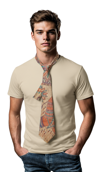 Handwoven Tie in Cashmere & Silk - 'Aztec'