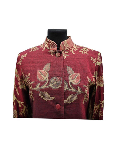 paradise-maroon-cashmere-silk-nehru-jacket-front-detail